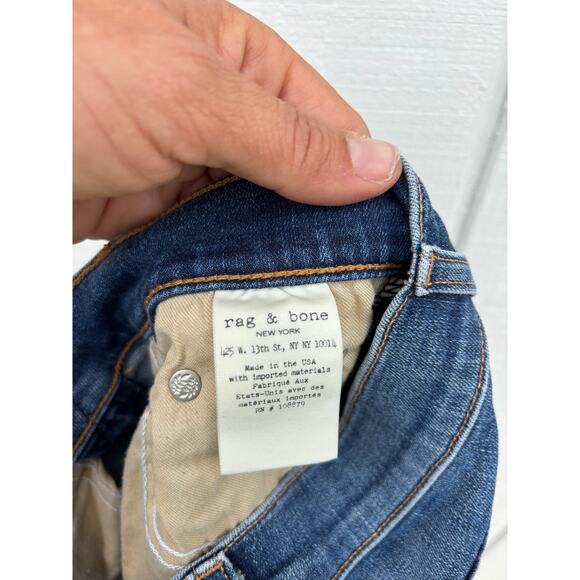 Rag & Bone‎ High Rise Skinny Jeans, Raw Ankle Hem, Sz 27 - Picture 8 of 9